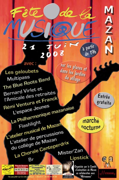 Fête de la musique à Mazan 21/06/2008