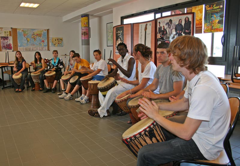 N'Dioufa et l'atelier percussions
